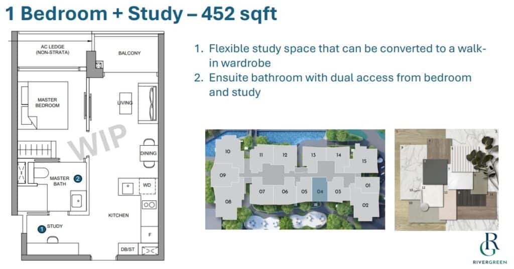 River-Green-Floor-Plan-1Bedroom+Study